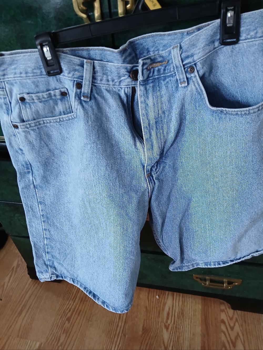 Wrangler Denim Shorts Mens 36R Blue Jean Shorts Light Wash
